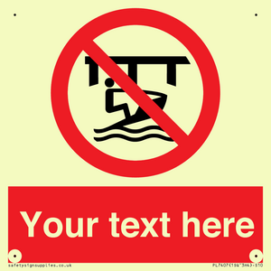 Custom Do not use watercraft in the vicinity of piers